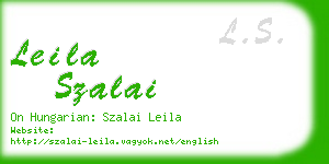 leila szalai business card